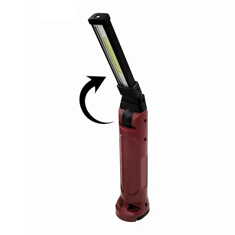 USB Rechargeable Foldable Work Light 180° Folding Flashlight With Hanging Hook For Camping Emergency Repair Spotlights