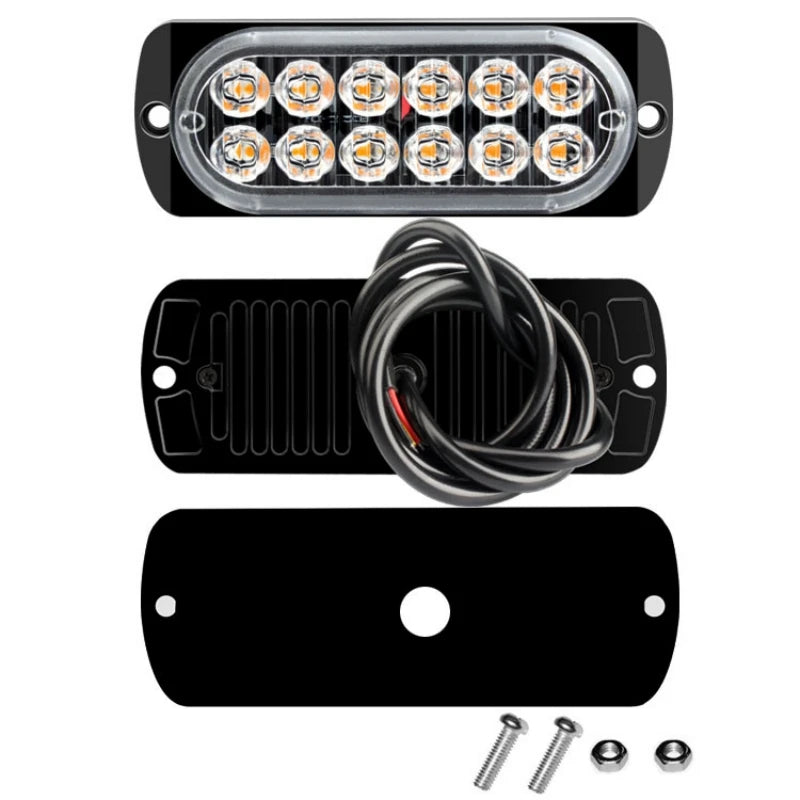 12LED Car Warning Light Emergency Side Lamp Strobe Light Waterproof Signal Lamp for Car Truck