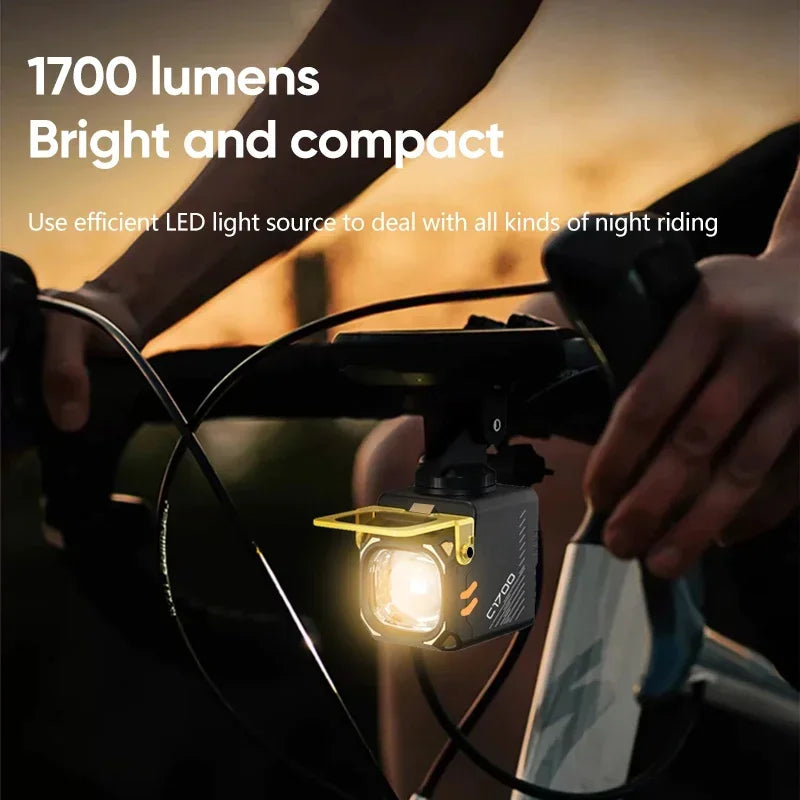 Mountain Bike Headlight TYPE-C Rechargeable Wireless Remote Control MTB Bike Front Lamp for Night Riding Cycling Accessories