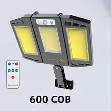 LED COB Outdoor Solar Lights Remote Control Ground Insertion Landscape Garden Lawn Light Motion Sensor Street Wall Lamp HS V97