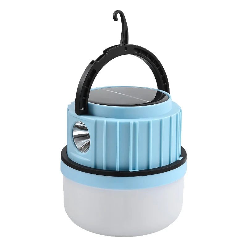Waterproof Solar LED Camping Light Rechargeable Tent Lamp Portable Lanterns Outdoor Emergency Lights Market Energy Saving Bulb