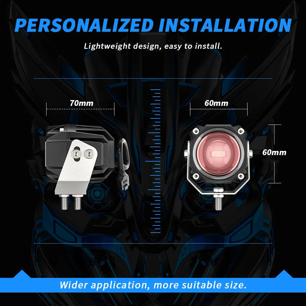 Foco LED para motocicleta, vehículo eléctrico, motocross, foco LED modificado para motocicleta, luz para automóvil, faro superbrillante