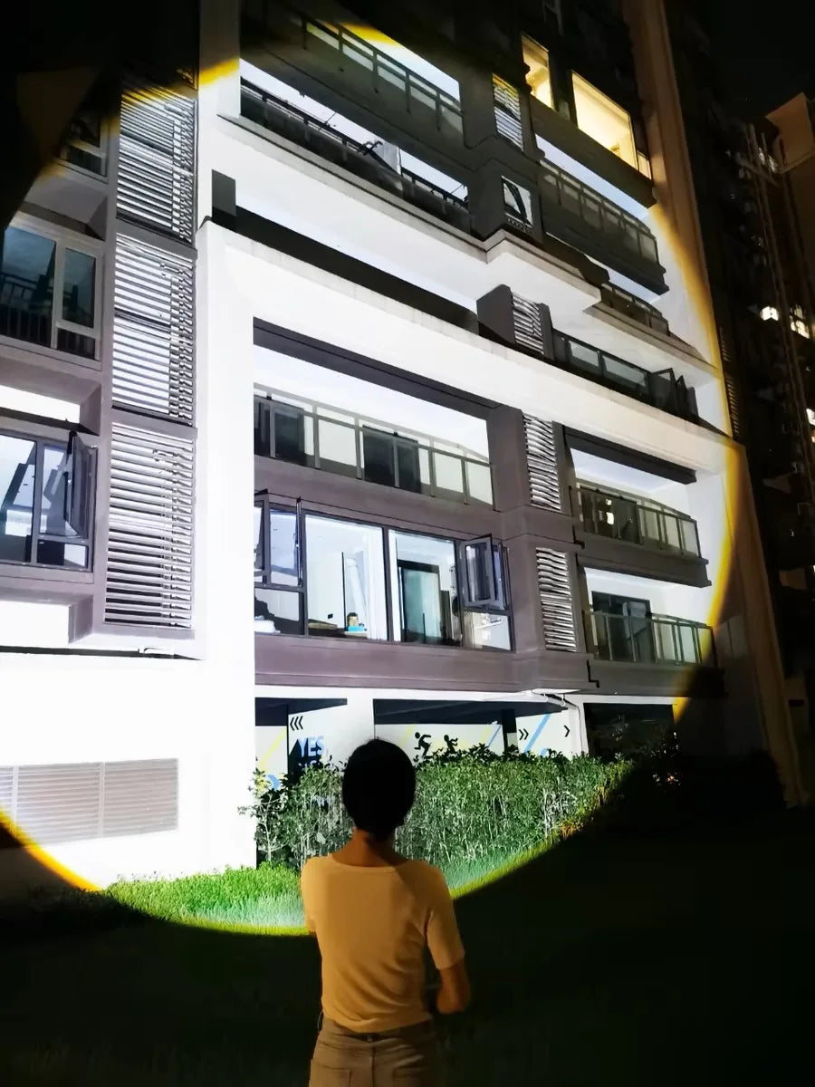مصابيح يدوية LED عالية الطاقة XHP360 مصباح يدوي قوي قابل لإعادة الشحن طويل المدى 4500 متر مصباح يدوي للصيد يعمل بالتكتيكات