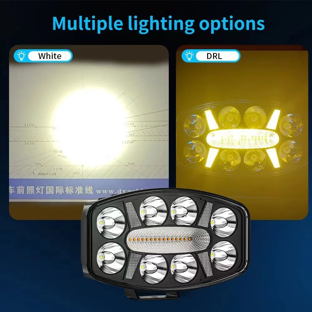 4500LM LED work light Truck modified searchlight drive headlight Auxiliary light Engineering light 45W DC9V-30V