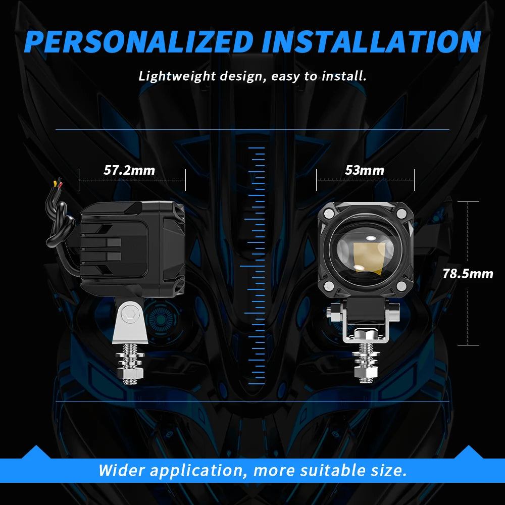 Auxiliary Lights LED Spot Driving Fog Lights for R1200GS F800GS K1600 Universal Motorcycle 40W 6000K Fog Lamps