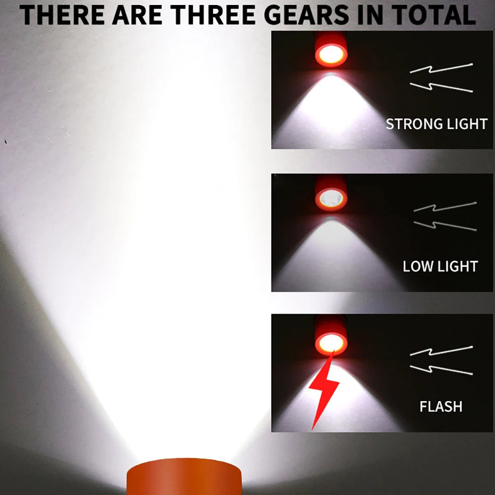 Scuba Diving Flashlight Dive Torch Snorkeling Light 3 Modes Underwater Waterproof LED Flashlight Portable Submersible Safe Light