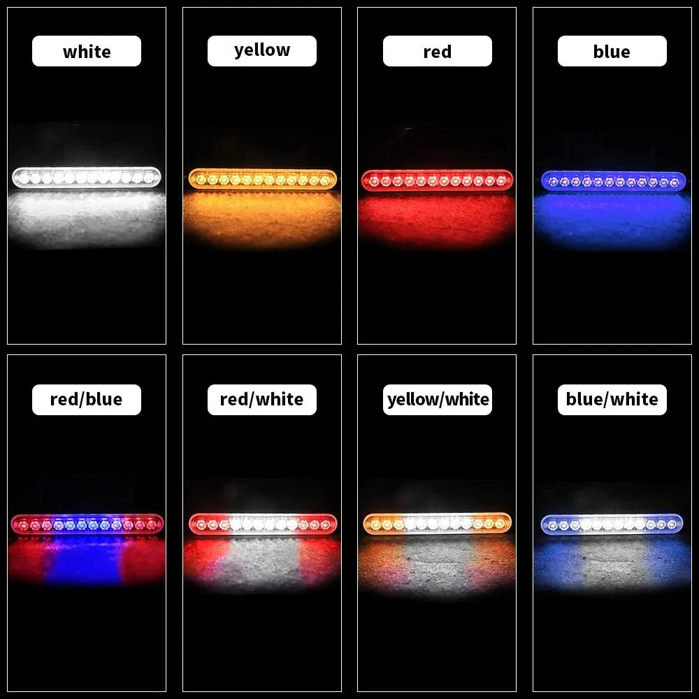 Car Accessories Flash Side Lights DC12V-24V Ultra-Thin Driving Warning Light 12LED 36W Taillight Vehicles LED Lamp