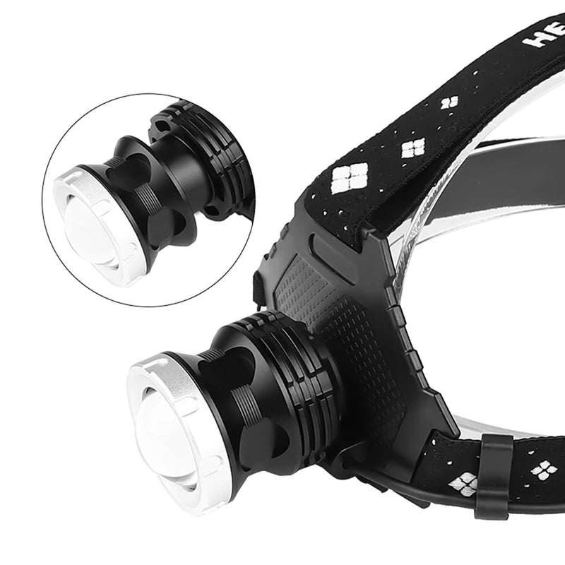 Most Powerful XHP50 LED Headlight headlamp Head Lamp Power Flashlight headlight 18650 battery Best For Camping fishing