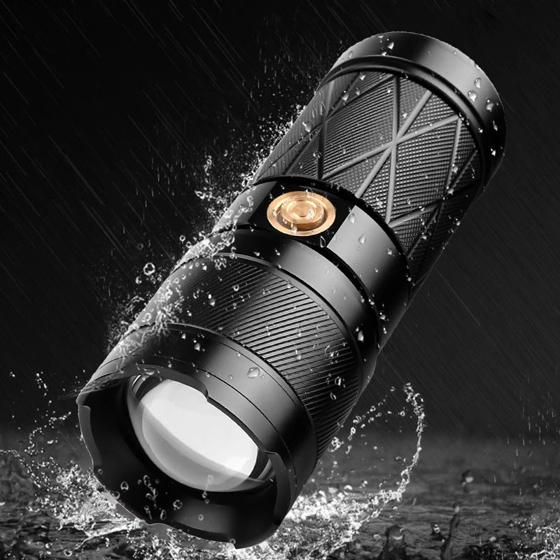 Led Flashlight High Quality 30W Ultra-far lighting Tactical Built-in battery Aluminum alloy Torch Power bank Lantern