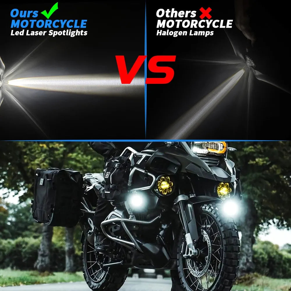 Auxiliary Lights LED Spot Driving Fog Lights for R1200GS F800GS K1600 Universal Motorcycle 40W 6000K Fog Lamps
