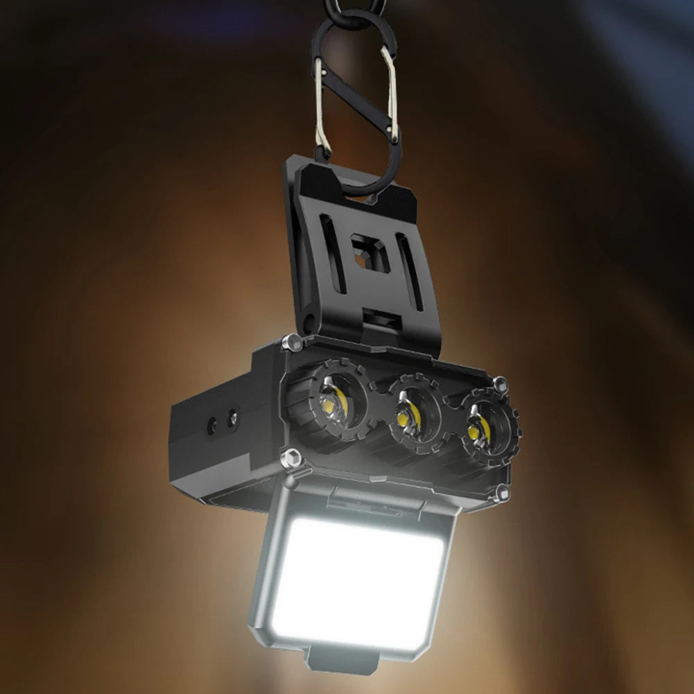 LED Induction Headlamp 700Lumens Type-C USB Rechargeable Sensor Headlamp 1100Mah Battery Mini Cap Clip Light for Camping Fishing