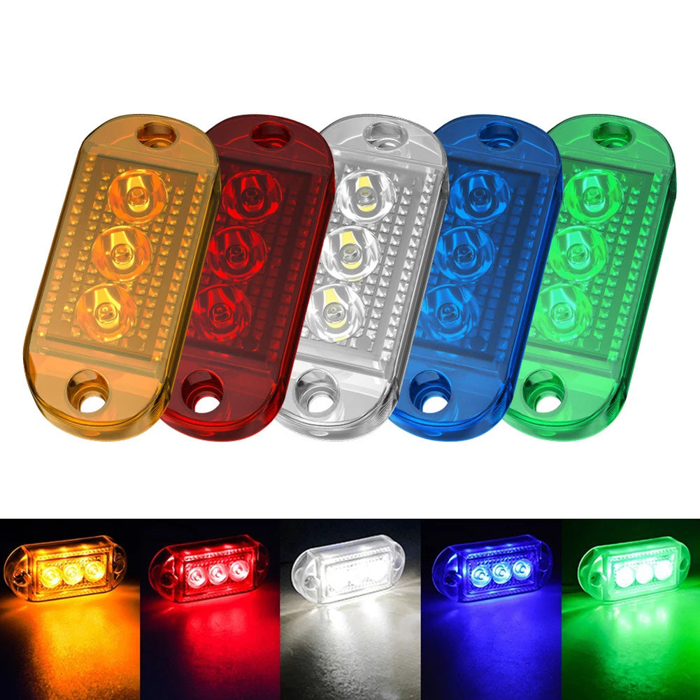 Car LED Clearance Light Side Marker Truck Trailer Lorry Lamp Red White DC 12-24V For Side Marker Lights Rear Lights Etc