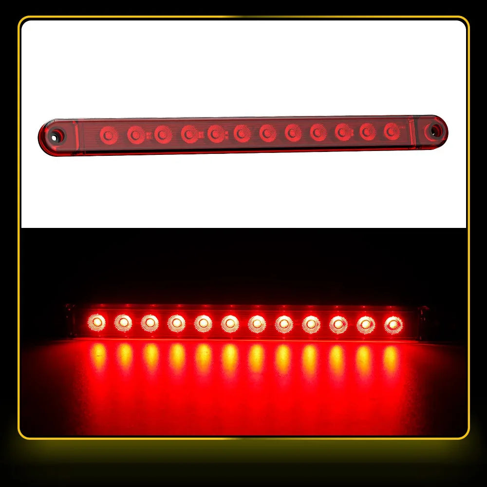 Auto Tail Light 12LED Trailer Identification Light Led Turn Signal TailLight Bar Strip Truck Rear Side Marker Lights