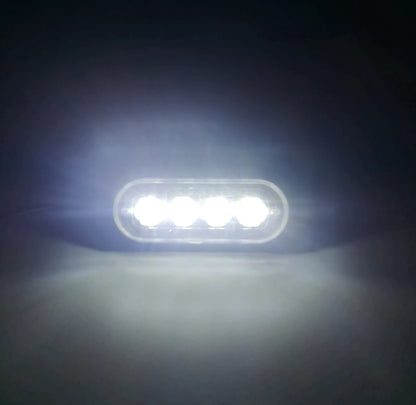 Barra de luces LED ámbar para rejilla de coche, luz de emergencia para camión, furgoneta, todoterreno, 12-24 V, luz de advertencia lateral estroboscópica LED, lámpara de baliza para coche