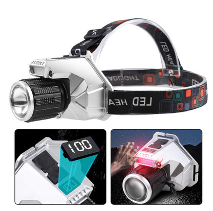 XHP50 30W LED Super Bright LED Headlight USB Recharging Zoom Lantern built in 18650 Headlamp Night Fishing Lights Power bank