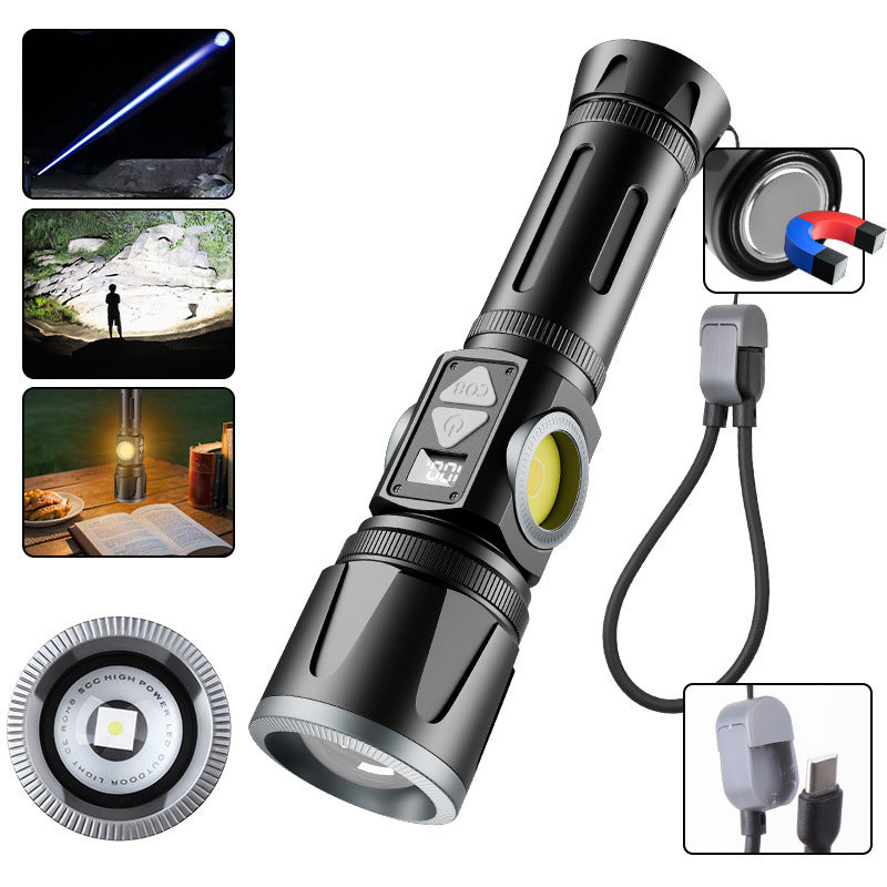Super Portable Rechargeable Led Lamp 18650 BatteryWaterproof High Power Led Flashlight White Laser Outdoor Torch Light