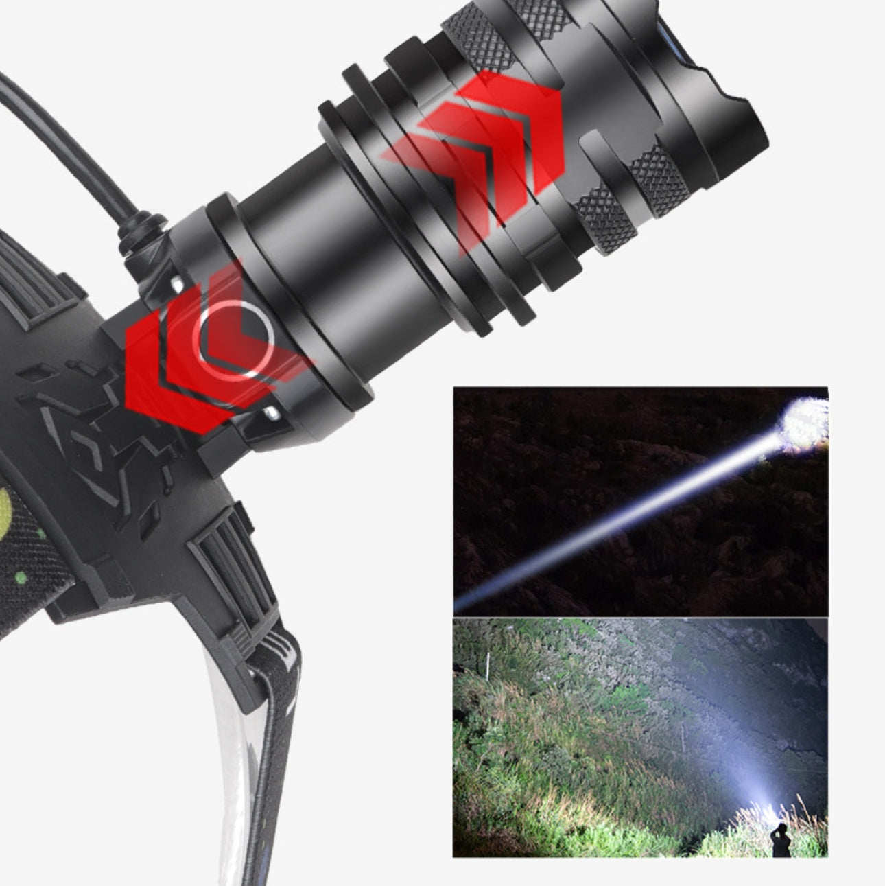 30W High Power LED Headlamp Fishing Headlight Long Range 1500 Meters Zoomable Lantern 8000Lumens Adventure Camping Lights