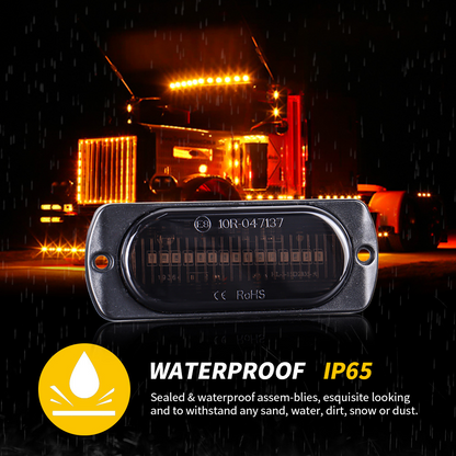 12V-24V 15 LED Side Marker Warning Light Grille Light Bar Clearance Beacon Lamp Traffic Light Truck Trailer Lorry 4 colors