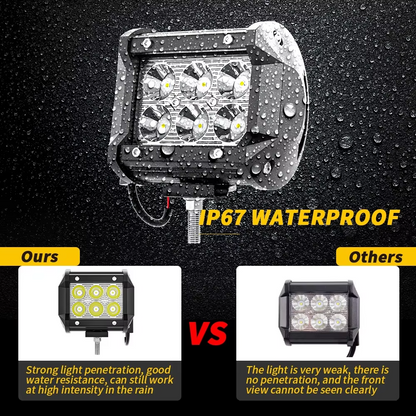 4 Inch 18W LED Pods Led Light Bar Spot Off Road Lights LED Work Light Driving Fog Lamps for Jeep Pickup Truck ATV UTV