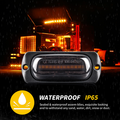 12V-24V 12 LED Side Marker Warning Light Grille Light Bar Clearance Beacon Lamp Traffic Light Truck Trailer Lorry 4 colors