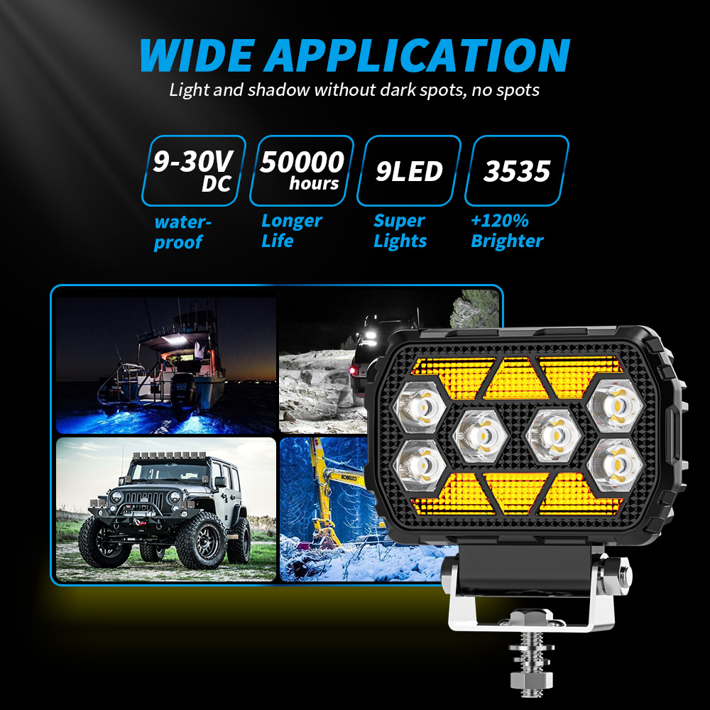 Car LED Headlights Projector High Low Beam Work Light Truck Conversion Offraod