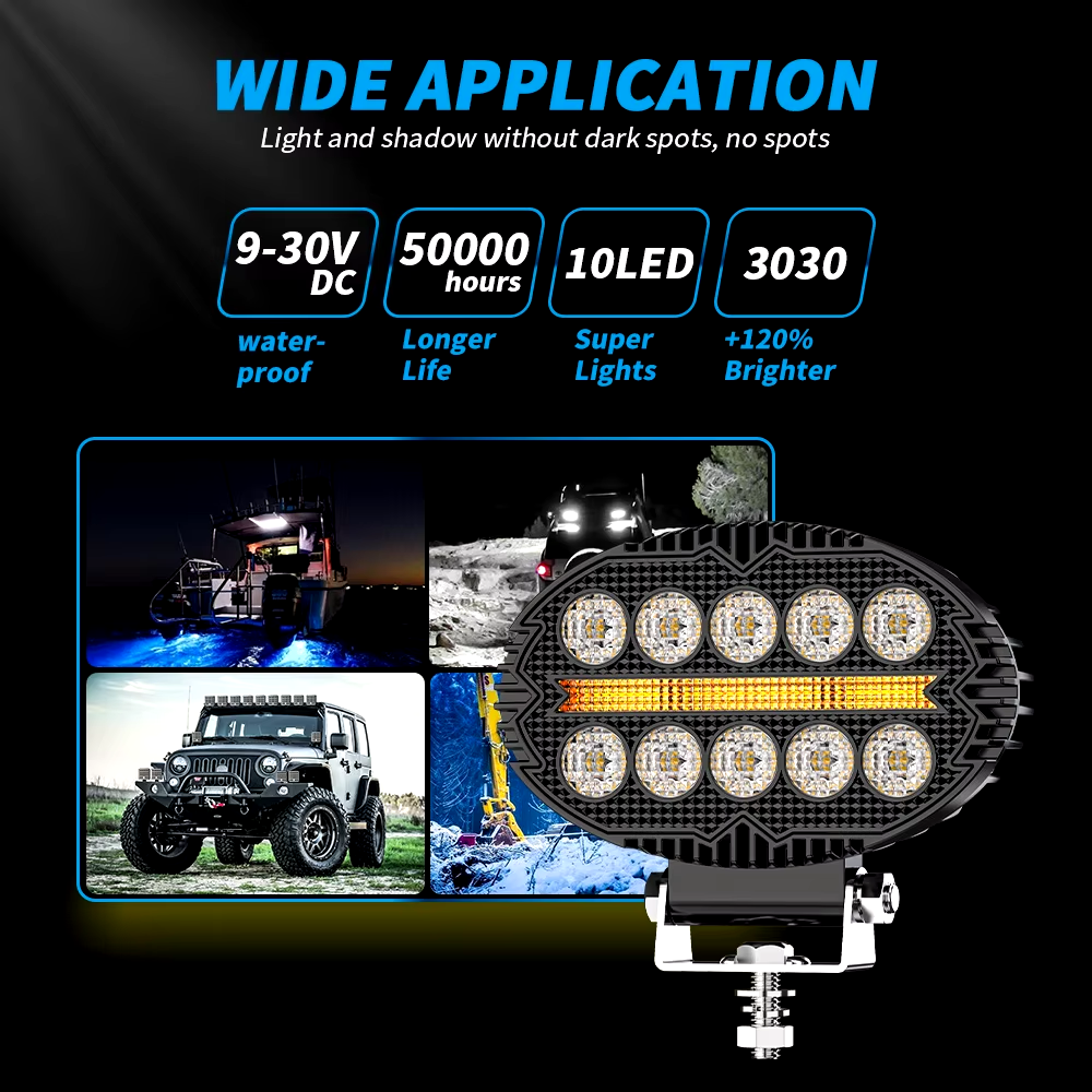 5.5inch Round Driving DRL Spotlights Auxiliary Light WorkLight Led 9-30V Led Work Light