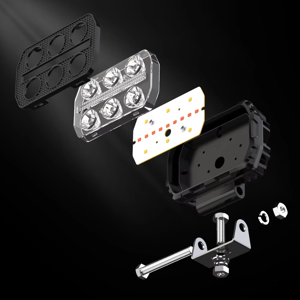 New 4.5Inch Square Driving DRL Spotlight Auxiliary Light WorkLight Led 9-30V Led Work Light For Trucks Car SUV ATC Boat