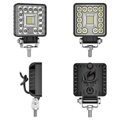 New Car LED Working Light 4Inch Mini Square Floodlight 40LED Engineering Auxiliary Light Off-Road Lights