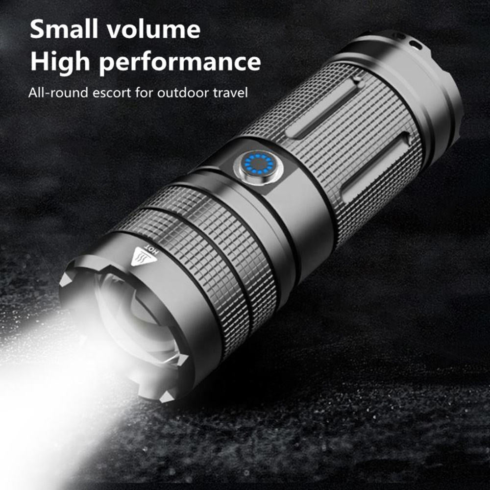 Strong Long-range Outdoor Rechargeable High-power Battery-charged Portable Light Zoom White Laser Super Bright Flashlight HS X3