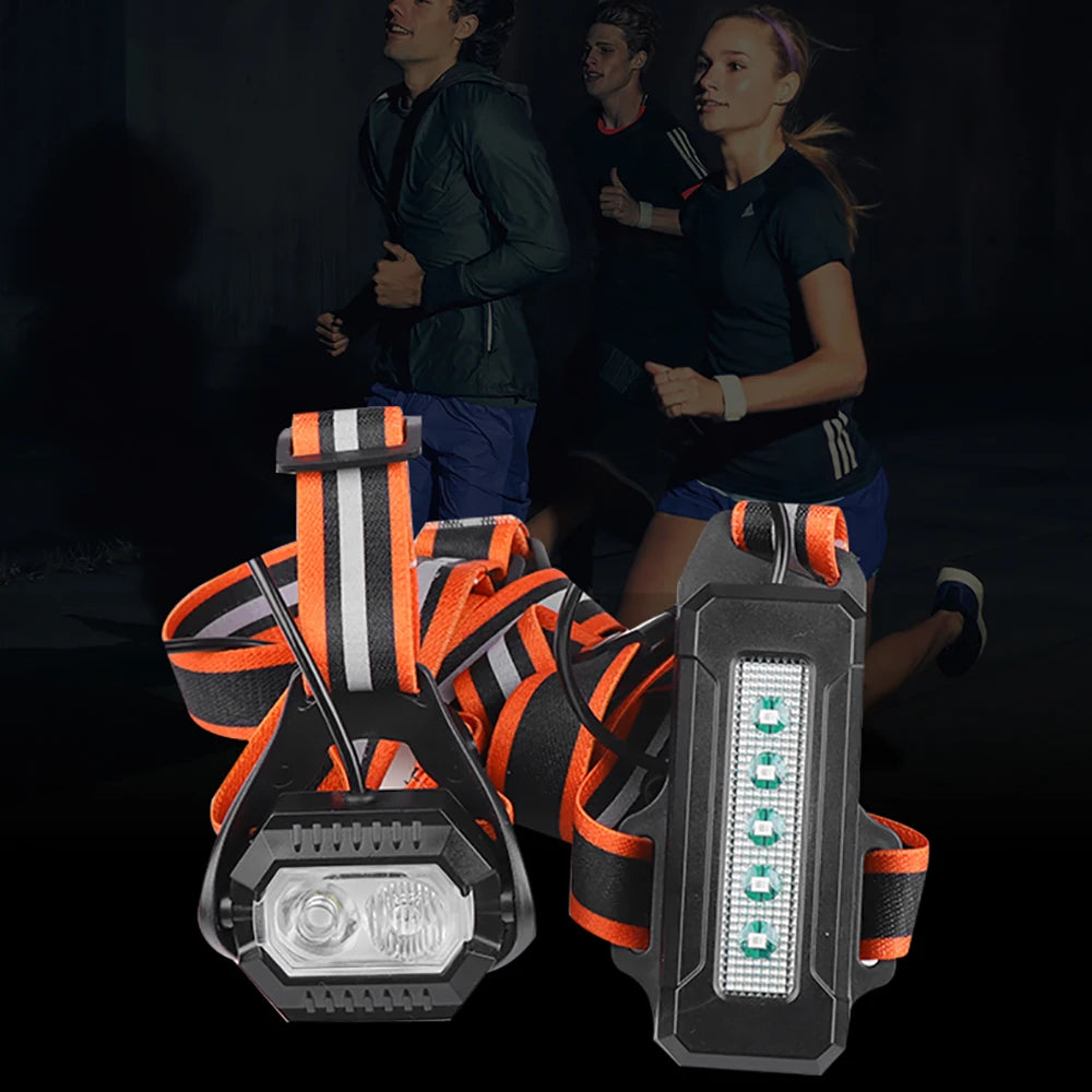 High Quality Strap Lamp Night Runing Lights Led Headlamp Built in Battery Head Flashlight Torch  Running Cycling Sports