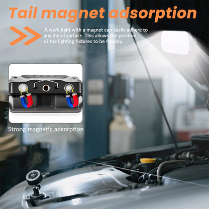 High Brightness 4000mAh Rechargeable Outdoor LED Type-c Charging Portable Lighting Lamp Magnet Hook Work Light