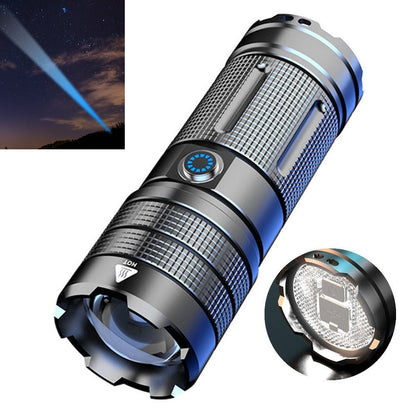 Strong Long-range Outdoor Rechargeable High-power Battery-charged Portable Light Zoom White Laser Super Bright Flashlight HS X3