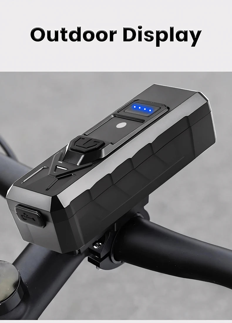 Intelligent light sensing bicycle light riding light TYPE-C charging digital display high brightness road bike sensing night
