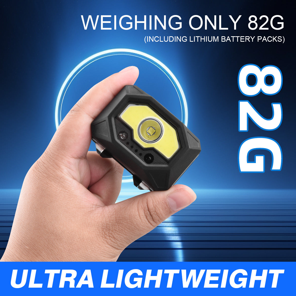 Adjustable Beam Press Switch Headlamp Rechargeable Battery USB-C Charging Outdoor Hiking Sensor Headlamp DH11