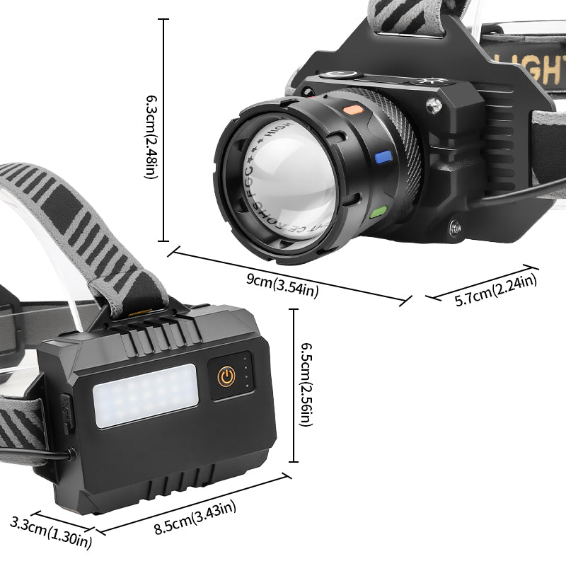 Factory 30W LED Rechargeable Headlamp Motion Sensor 9 Modes IPX4 Waterproof 800-1000 Lumens Aluminum Alloy Portable Camping T507