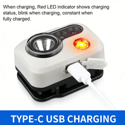 Rechargeable Headlight 400LM White Light 90° Adjustable USB-Type C Lightweight for Night and Outdoor Activities Sensor Headlamp DH02