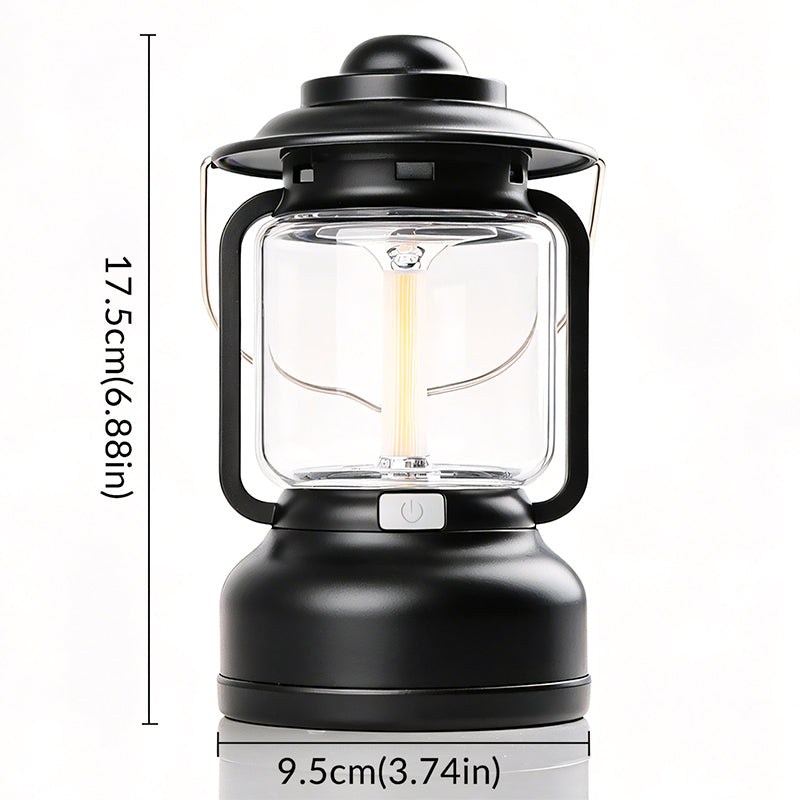 High Power LED Camping Lantern Vintage Style with Hook Camping Light Waterproof Outdoor Tent Light for Hiking