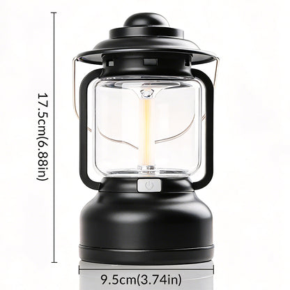High Power LED Camping Lantern Vintage Style with Hook Camping Light Waterproof Outdoor Tent Light for Hiking