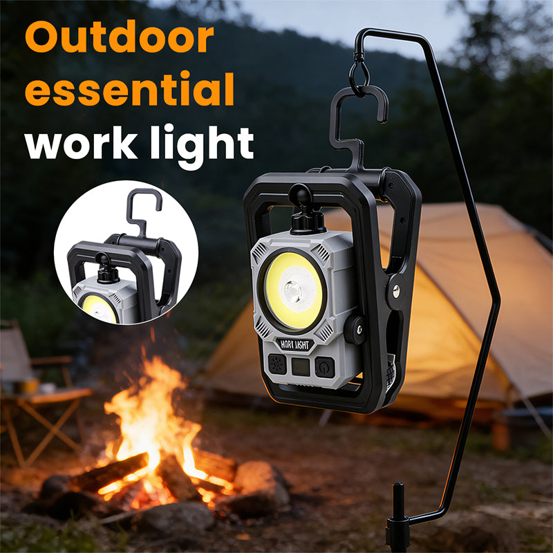 1200lm Multifunctional Worklight 360 Rotated Rechargeable Hook Magnetic Waterproof IP44 Portable COB Flashlight for Workshop