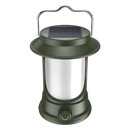 Solar Portable Handheld Vintage Camping Lantern USB Rechargeable Outdoors Tent Light LED Warm Light Hiking Fishing camping light LY17