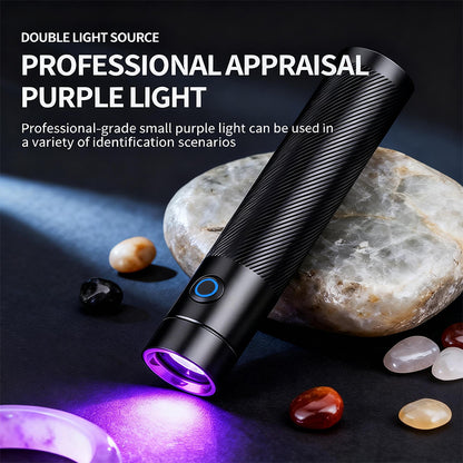 Purple Light Identification Special Ultraviolet Flashlight 365nm  Jadeite Banknote Inspection Pen Fluorescent UV Light