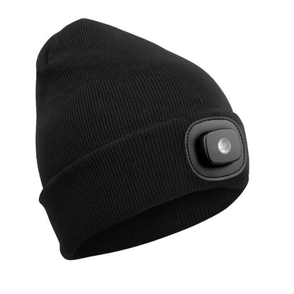 LED Lighted Beanie Hat USB Rechargeable Unisex Warm Winter Knitted Cap Headlamp Flashlight For Night Running Cycling