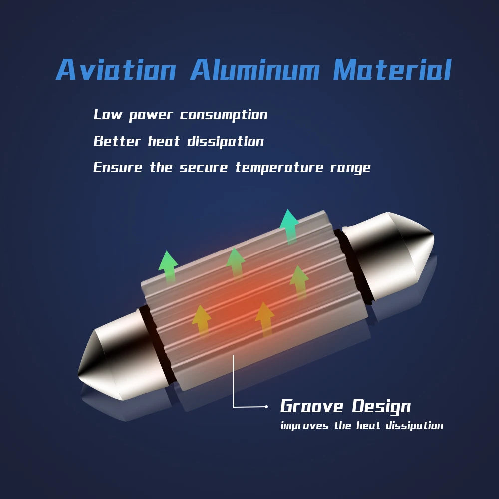 C5W C10W LED Bulbs Canbus Festoon-31MM 36MM 39MM 41MM CSP 1860 NO ERROR Car Interior Dome Light Reading Light 12V/24V
