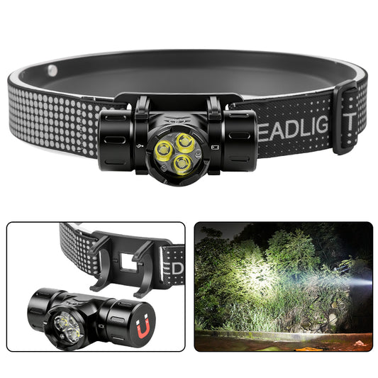 Rechargeable LED Headlamp 800LM High Output USB-C Charging Aluminum Alloy Portable Outdoor Hiking Headlight SY-5846-3