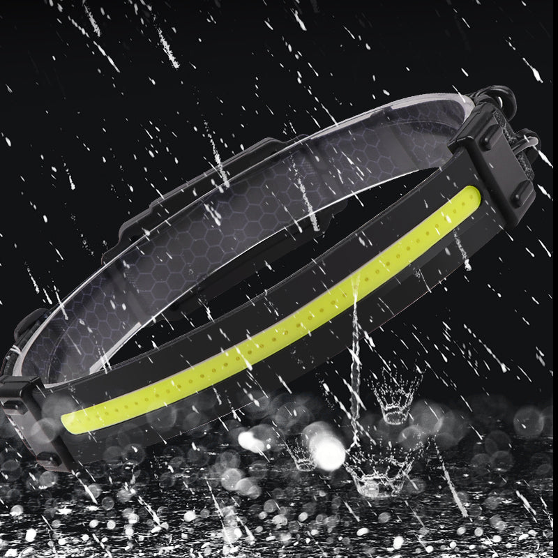 Induction COB Red LED Headlamp with Built-in Battery Type-C Rechargeable IP55 Waterproof 3 Modes for Camping KXK-669