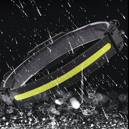 Induction COB Red LED Headlamp with Built-in Battery Type-C Rechargeable IP55 Waterproof 3 Modes for Camping KXK-669