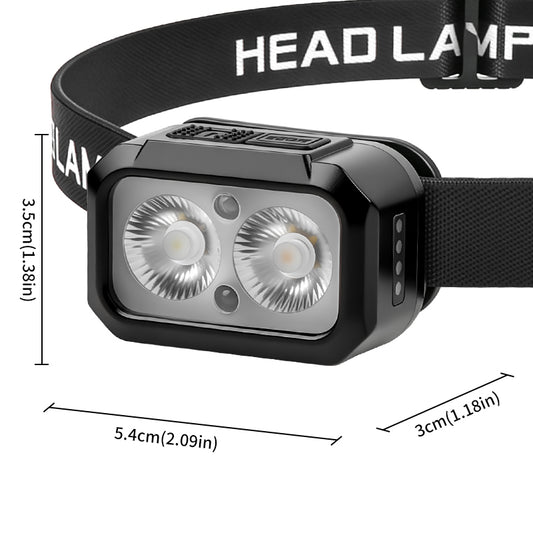 45° Adjustable Lightweight Running Light Led Rechargeable Sensor Headlamp for Outdoors, Camping Headlamp F51