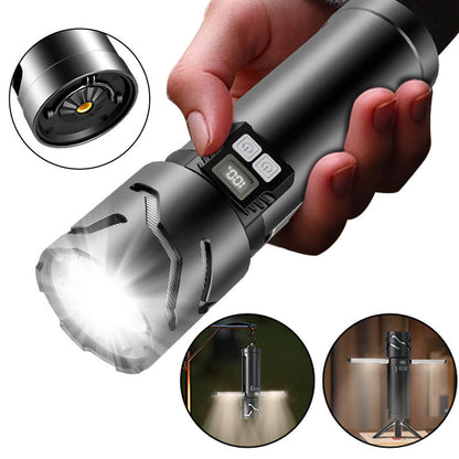 High Bright 30W 1200M Zoom LED Flashlight 5500mAh USB Power Bank High Lumen IP54 Waterproof Aluminum Alloy 8 Modes Adjustable Beam F450