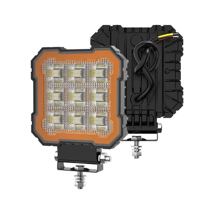 4 Inch Black Knight Square Floodlight  9-36V Car Work Light For Jeep Truck Boat Tractor ATV Offroad 4X4 Barra LED Headlig