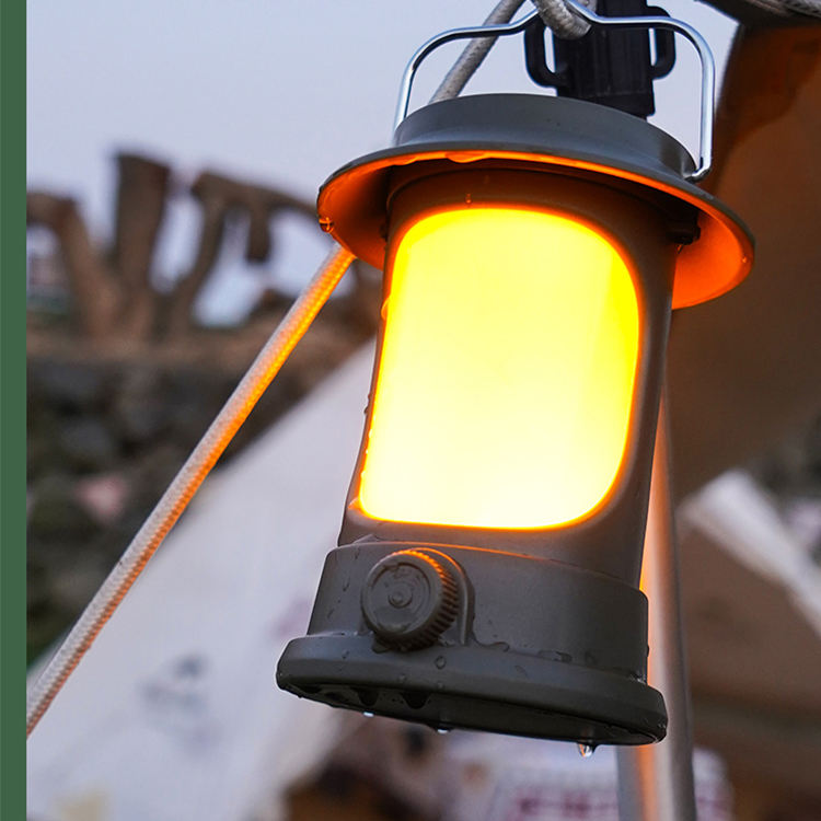 Solar Portable Handheld Vintage Camping Lantern USB Rechargeable Outdoors Tent Light LED Warm Light Hiking Fishing camping light LY17